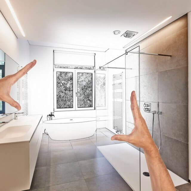 Planned renovation of a Luxury modern bathroom